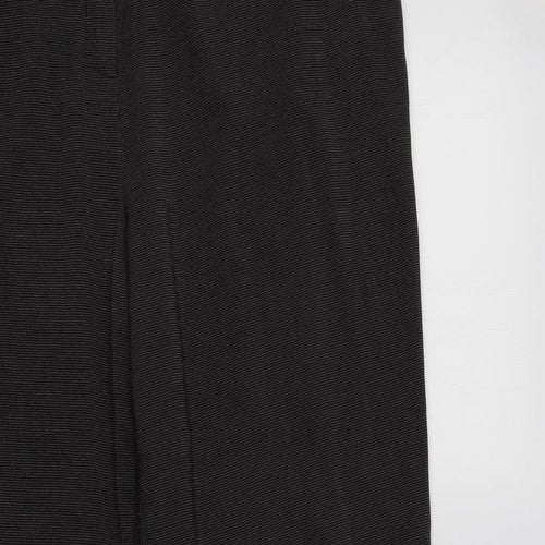 M&S Womens Grey  Polyester Dress Pants Trousers Size 16 L32 in Regular