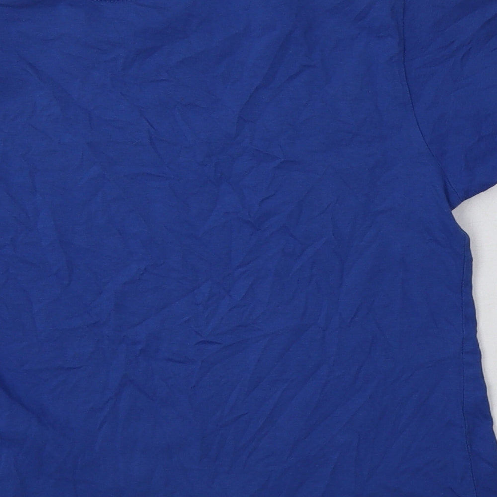 Roly Boys Blue  Cotton Basic T-Shirt Size 7-8 Years Crew Neck