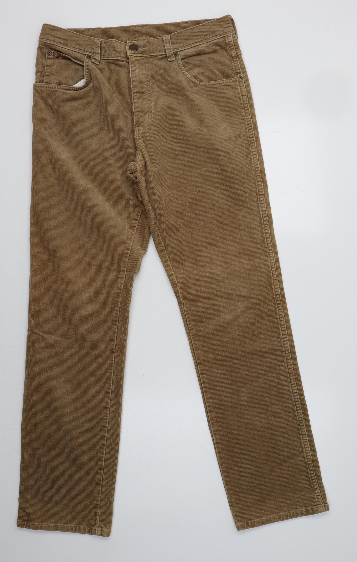 Wrangler Mens Beige  Cotton Trousers  Size 32 L32 in Regular
