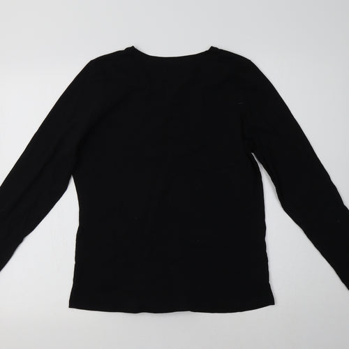 George Womens Black  Cotton Basic T-Shirt Size 12 Crew Neck - Friends Central Perk
