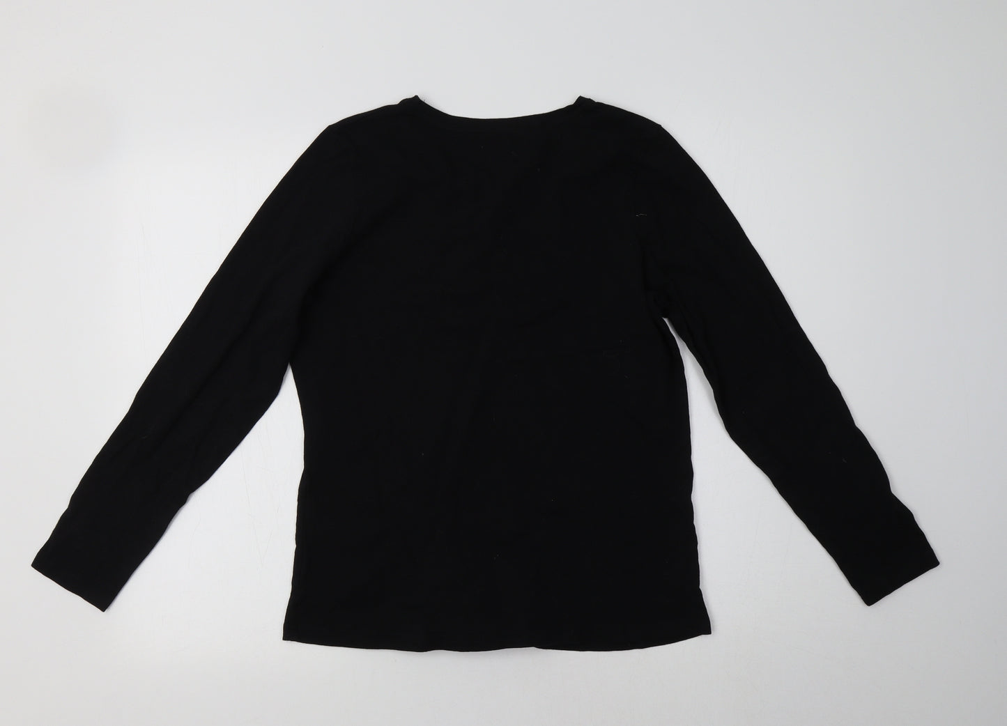 George Womens Black  Cotton Basic T-Shirt Size 12 Crew Neck - Friends Central Perk
