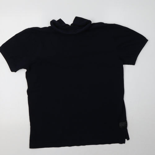 DNM Dissident Mens Blue  Cotton  Polo Size M Collared