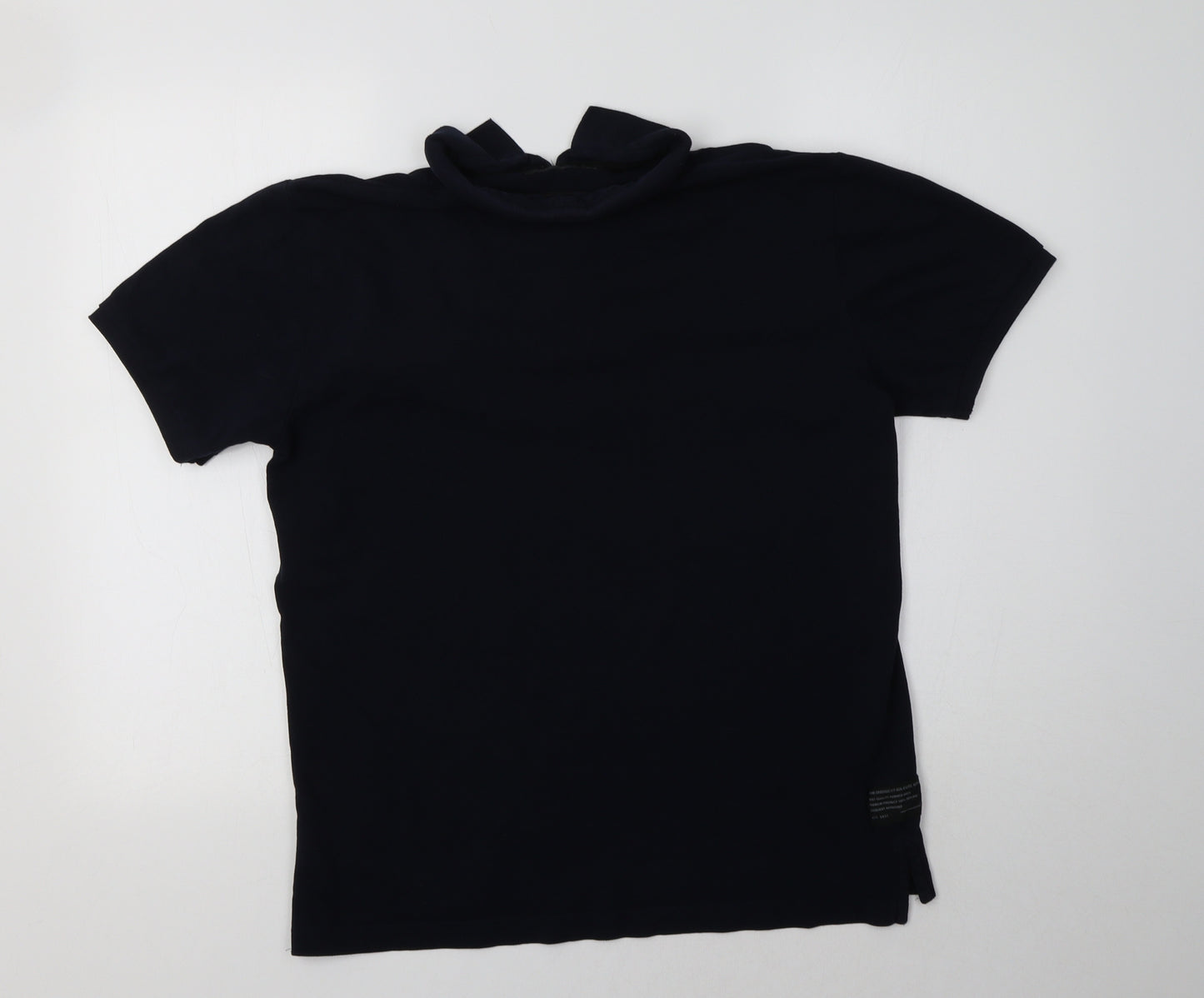 DNM Dissident Mens Blue  Cotton  Polo Size M Collared
