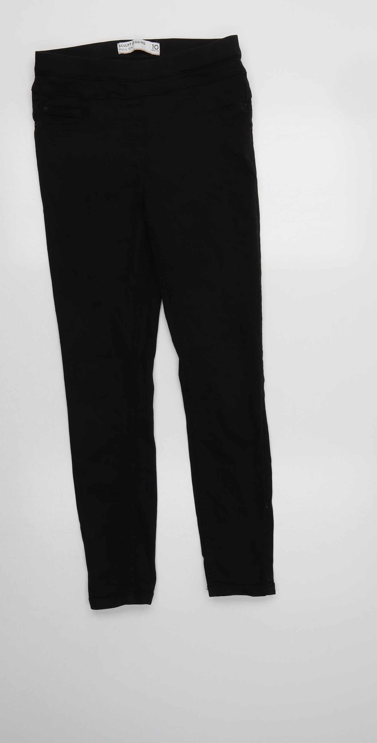 NEXT Womens Black  Cotton Jegging Jeans Size 10 L29 in Regular