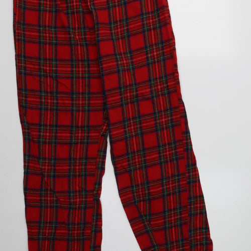 TU Womens Red Check Cotton  Pyjama Pants Size 12