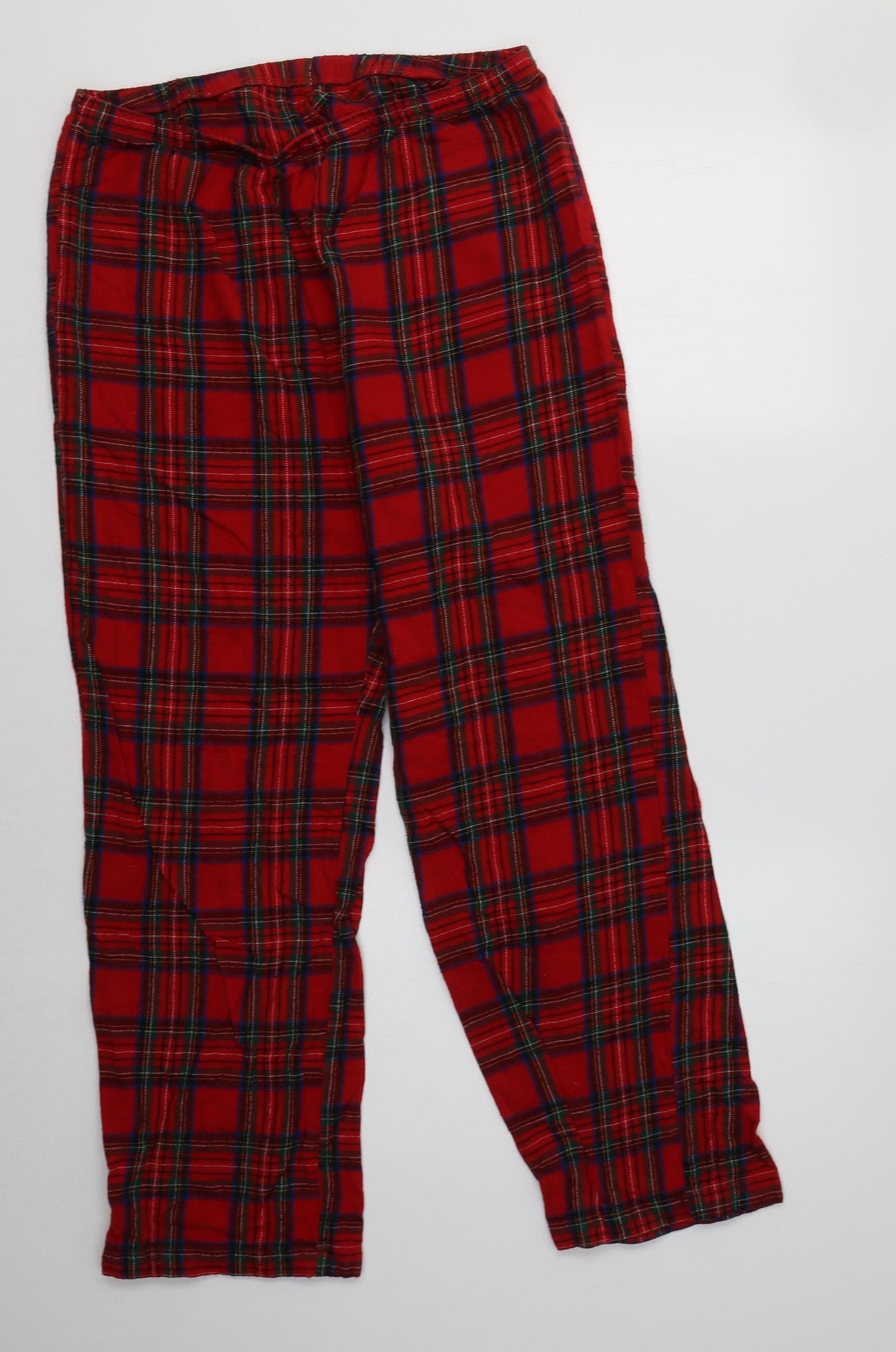 TU Womens Red Check Cotton  Pyjama Pants Size 12