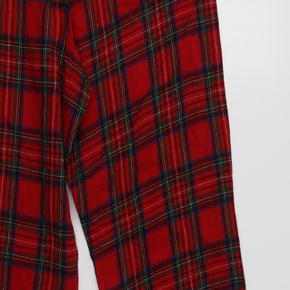 TU Womens Red Check Cotton  Pyjama Pants Size 12