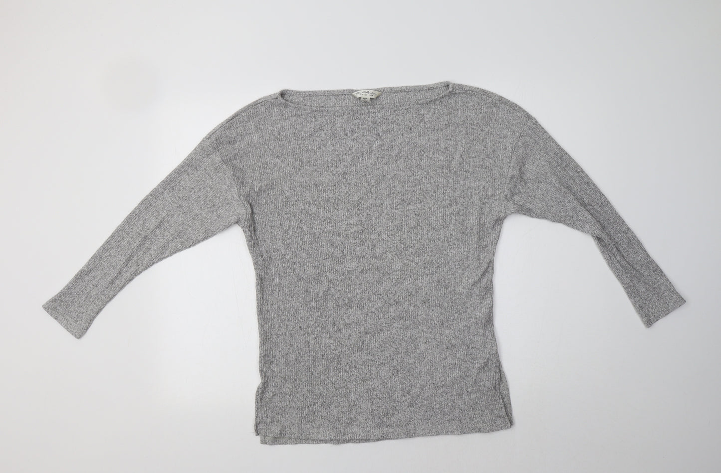 Miss Selfridge Womens Grey Boat Neck  Viscose Pullover Jumper Size 8