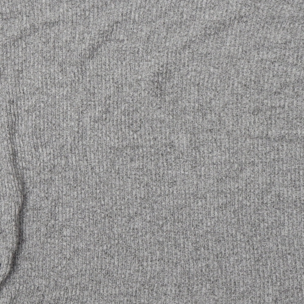 Miss Selfridge Womens Grey Boat Neck  Viscose Pullover Jumper Size 8