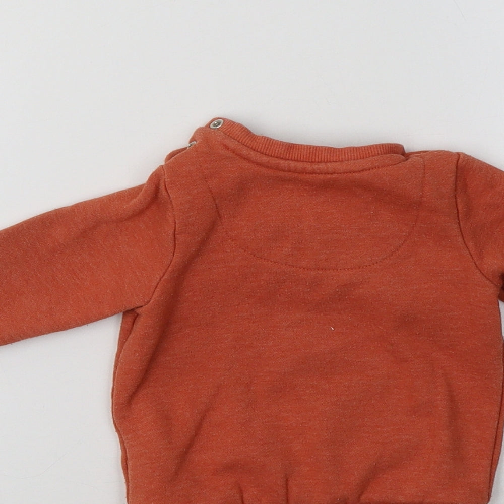 F&F Baby Orange  Cotton Pullover Jumper Size 0-3 Months