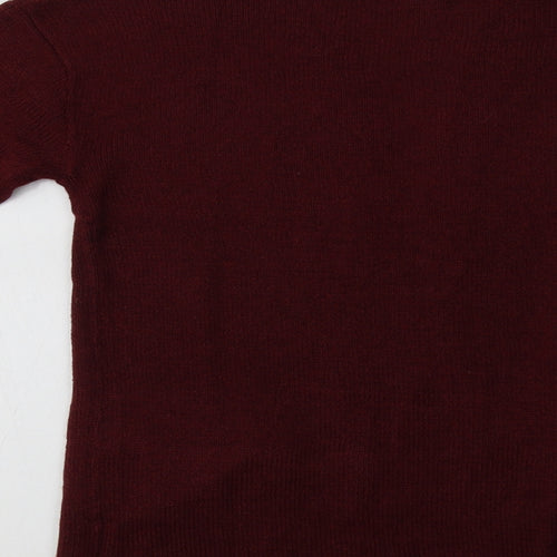 H&M Womens Purple V-Neck  Acrylic Cardigan Jumper Size S