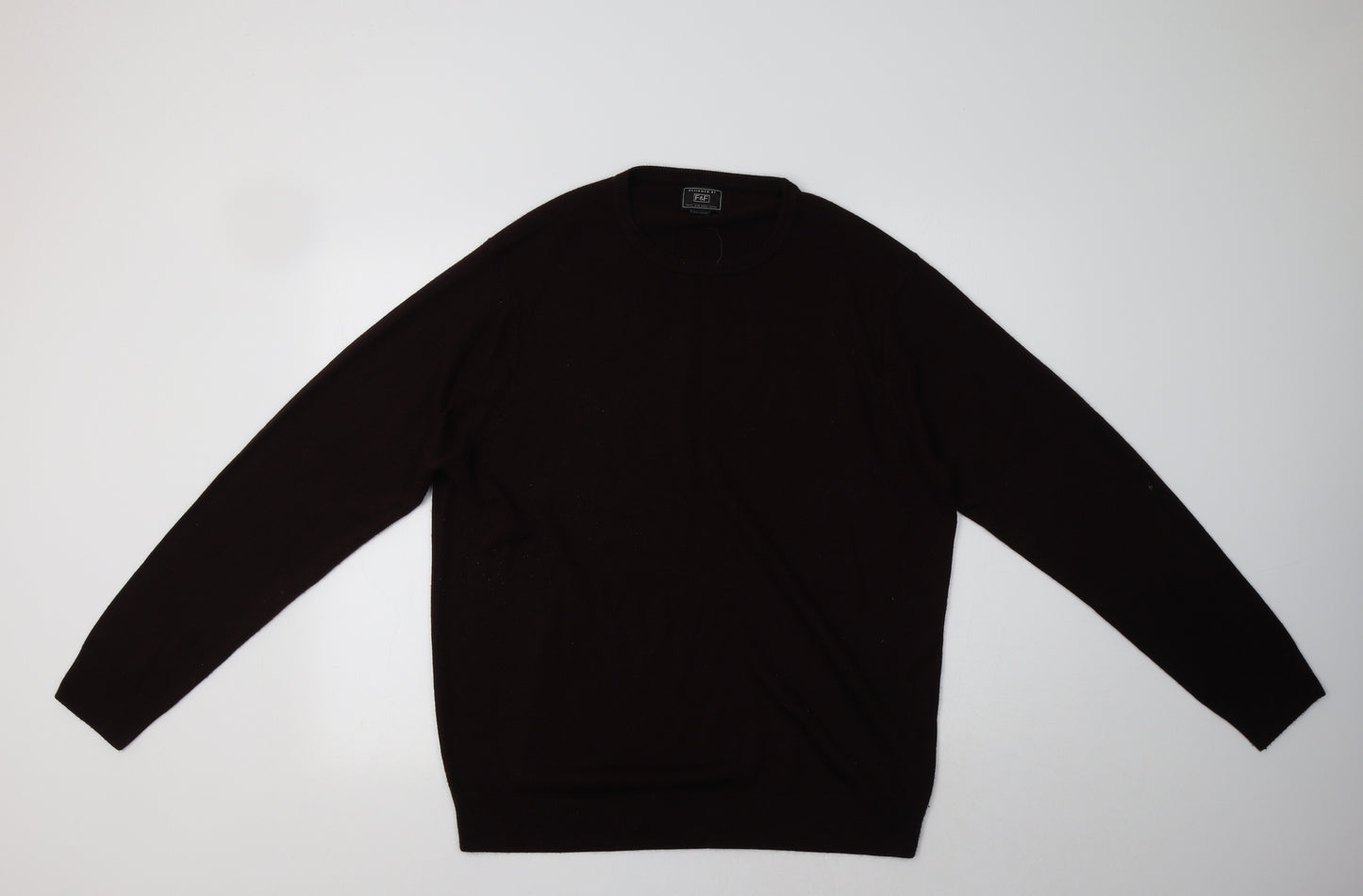 F&F Mens Purple Collared  Acrylic Pullover Jumper Size XL