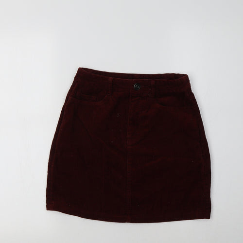 New Look Womens Purple  Cotton Mini Skirt Size 6