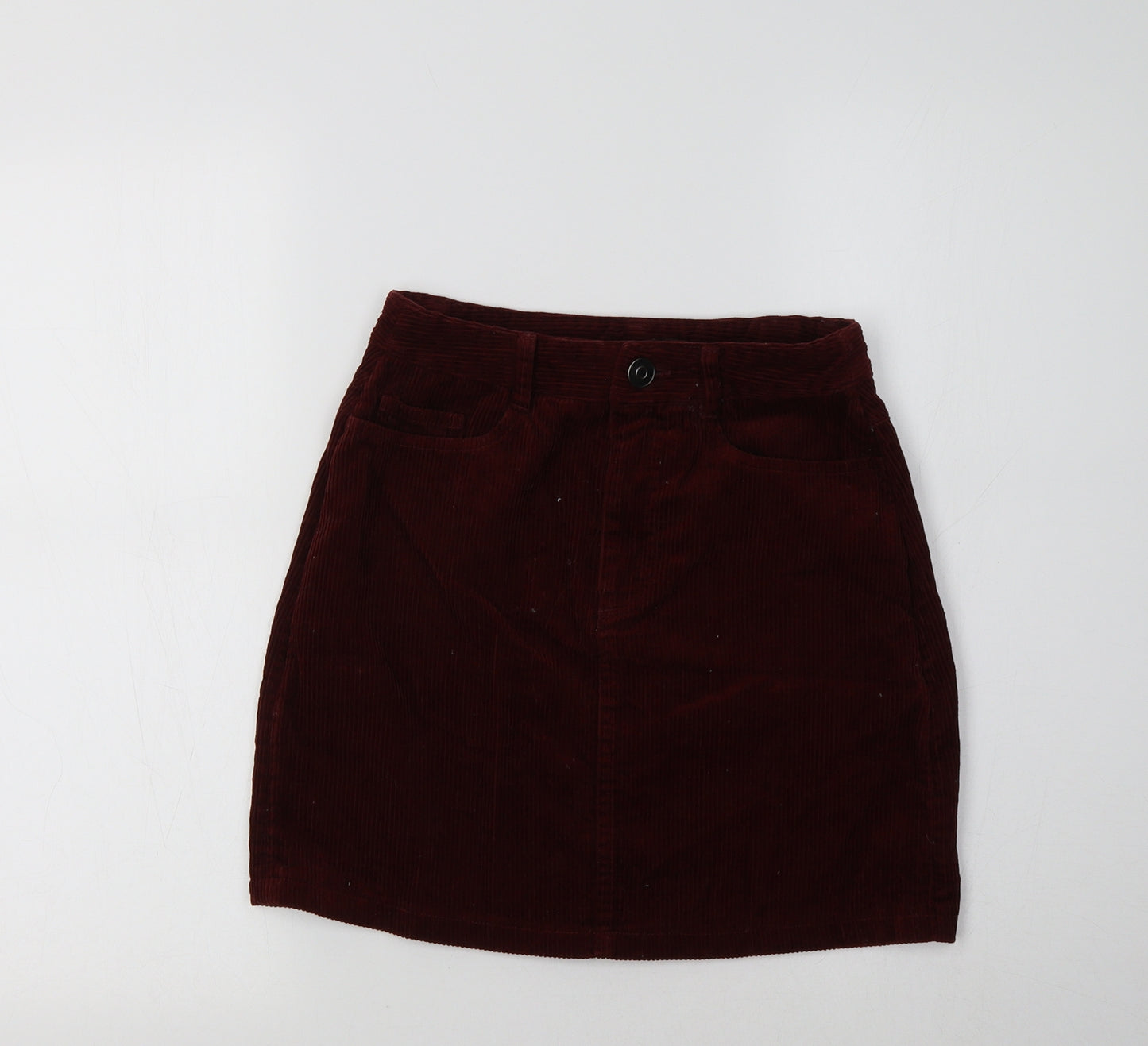 New Look Womens Purple  Cotton Mini Skirt Size 6