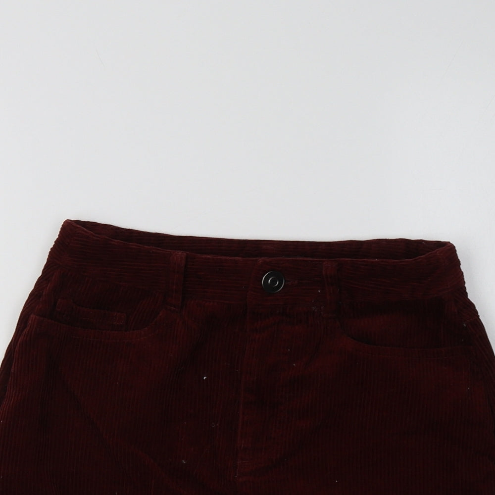 New Look Womens Purple  Cotton Mini Skirt Size 6