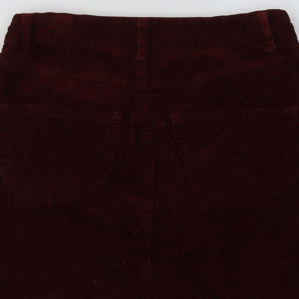 New Look Womens Purple  Cotton Mini Skirt Size 6
