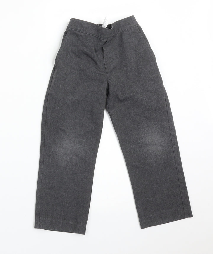 SCHOOLWEAR Boys Grey Polyester Dress Pants Trousers Size 4 Years Regular