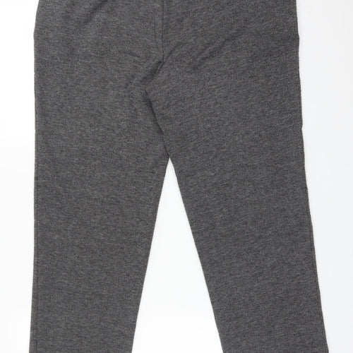 M&S Womens Black  Polyester Trousers  Size 14 L28 in Regular