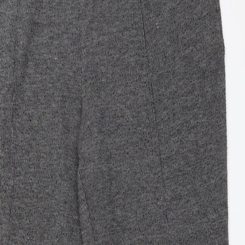 M&S Womens Black  Polyester Trousers  Size 14 L28 in Regular