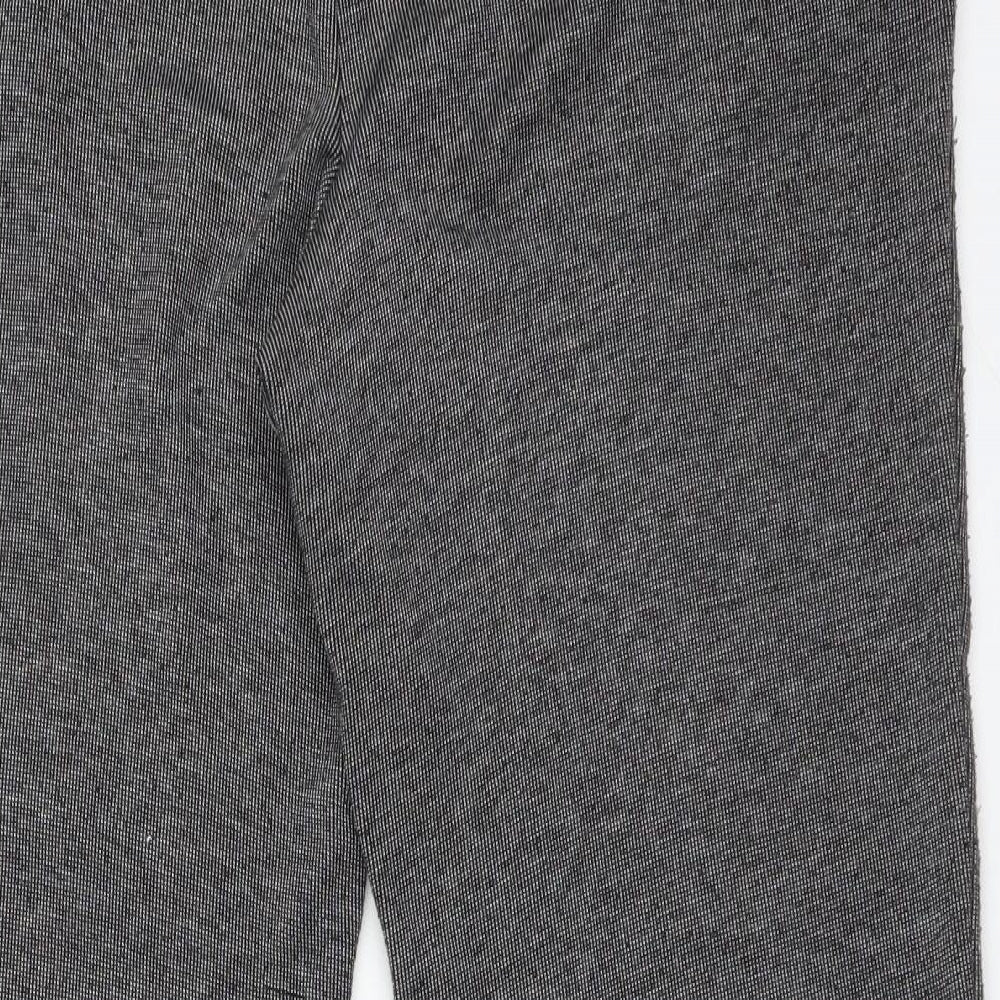 M&S Womens Black  Polyester Trousers  Size 14 L28 in Regular
