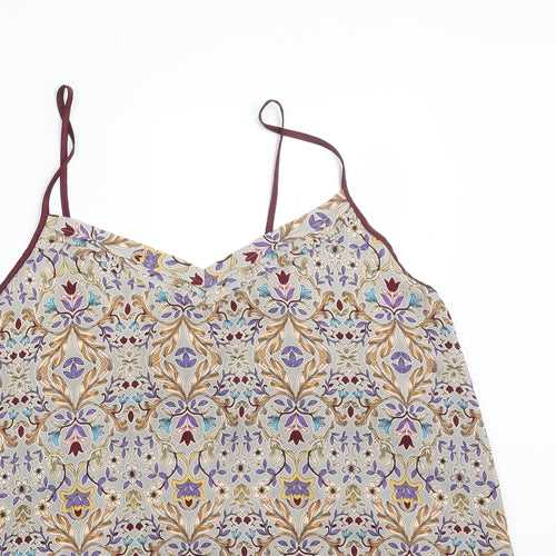 SECRET POSSESIONS Womens Multicoloured Floral Polyester Cami Pyjama Top Size L