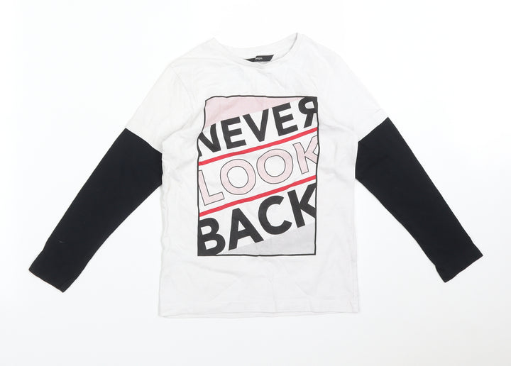 George Boys Multicoloured Colourblock Cotton Basic T-Shirt Size 7-8 Years Round Neck - NEVER LOOK BACK