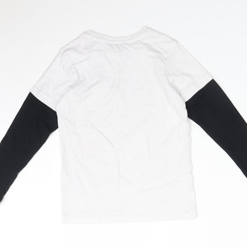 George Boys Multicoloured Colourblock Cotton Basic T-Shirt Size 7-8 Years Round Neck  - NEVER LOOK BACK