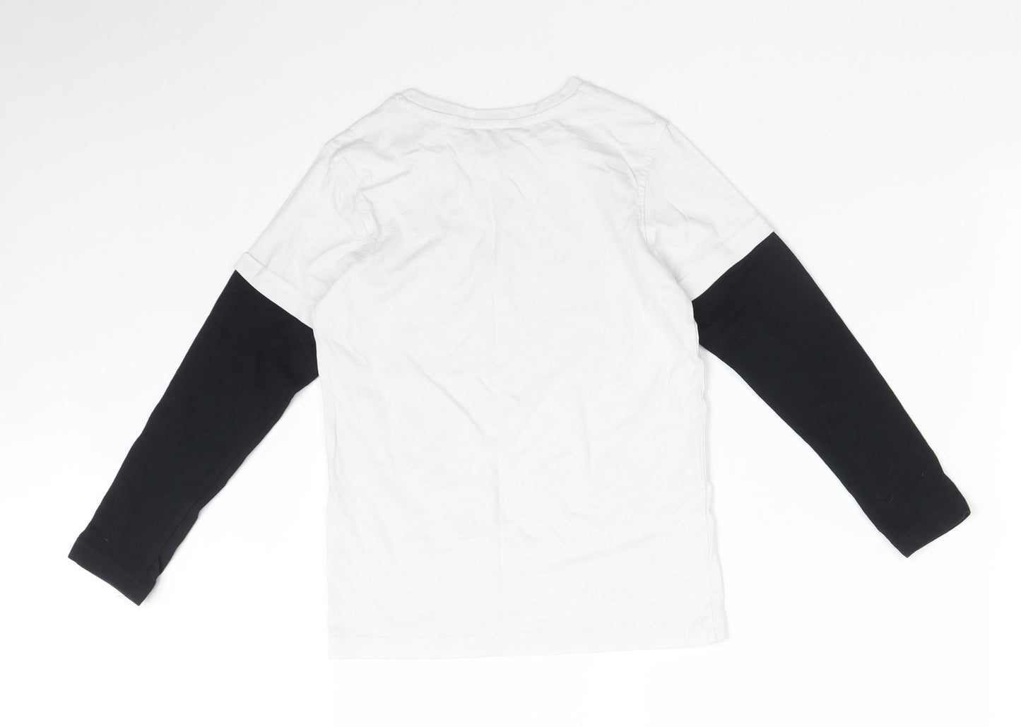 George Boys Multicoloured Colourblock Cotton Basic T-Shirt Size 7-8 Years Round Neck  - NEVER LOOK BACK