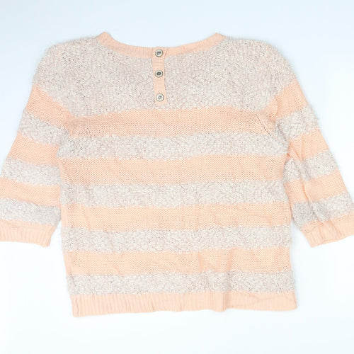 ORIGINALS Womens Multicoloured Striped Polyester Pullover Sweatshirt Size XL