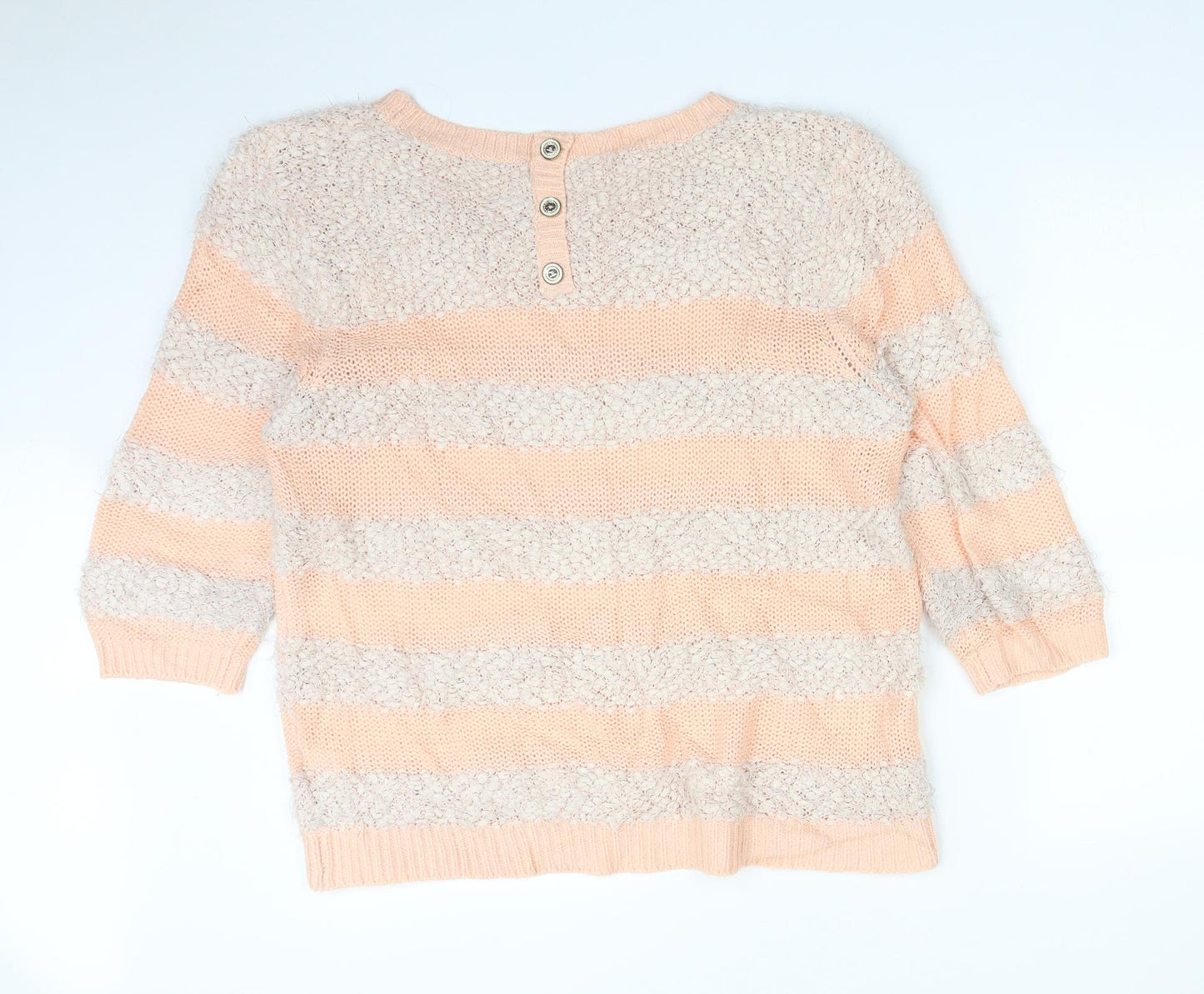 ORIGINALS Womens Multicoloured Striped Polyester Pullover Sweatshirt Size XL