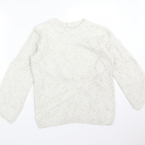 M&S Womens Multicoloured  Acrylic Pullover Sweatshirt Size 8