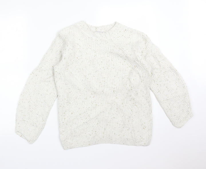 M&S Womens Multicoloured Acrylic Pullover Sweatshirt Size 8