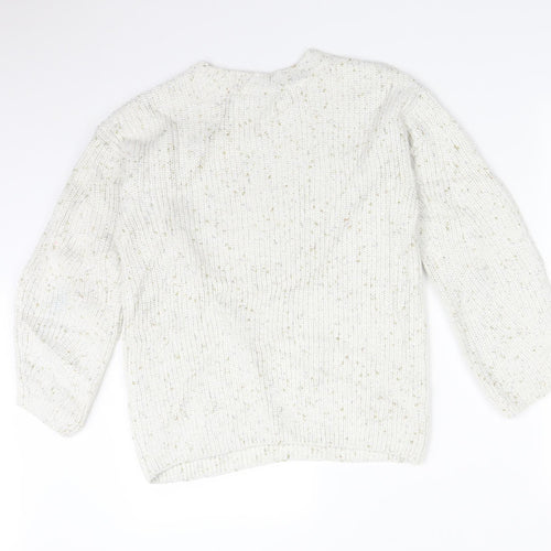 M&S Womens Multicoloured  Acrylic Pullover Sweatshirt Size 8