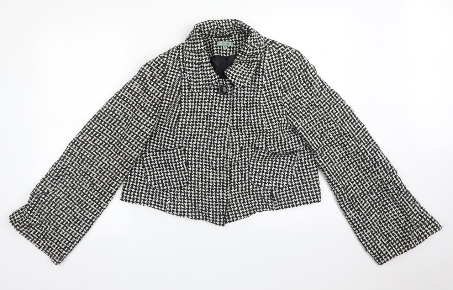 Therapy Womens Multicoloured Houndstooth  Jacket Coat Size 12