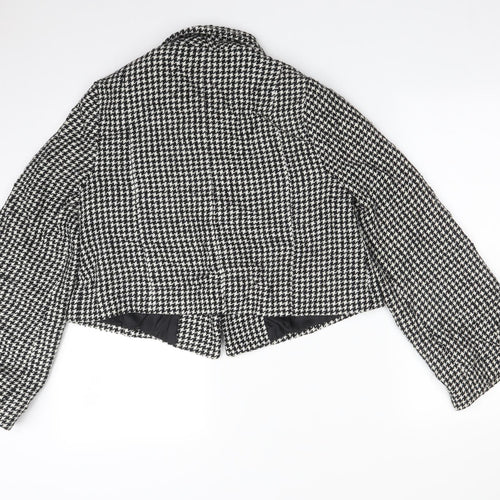 Therapy Womens Multicoloured Houndstooth  Jacket Coat Size 12