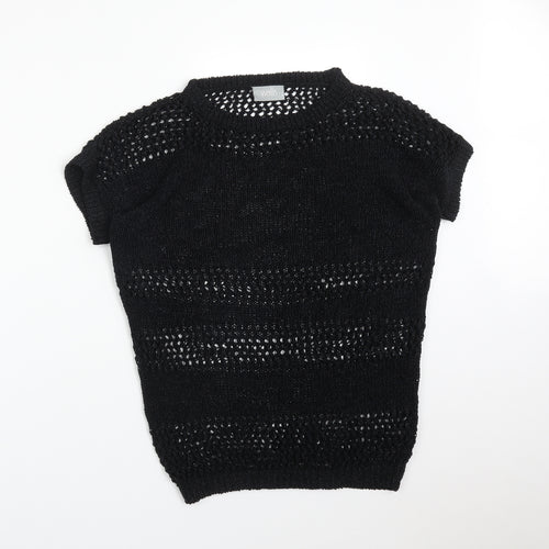 Wallis Womens Black   Basic T-Shirt Size S Round Neck