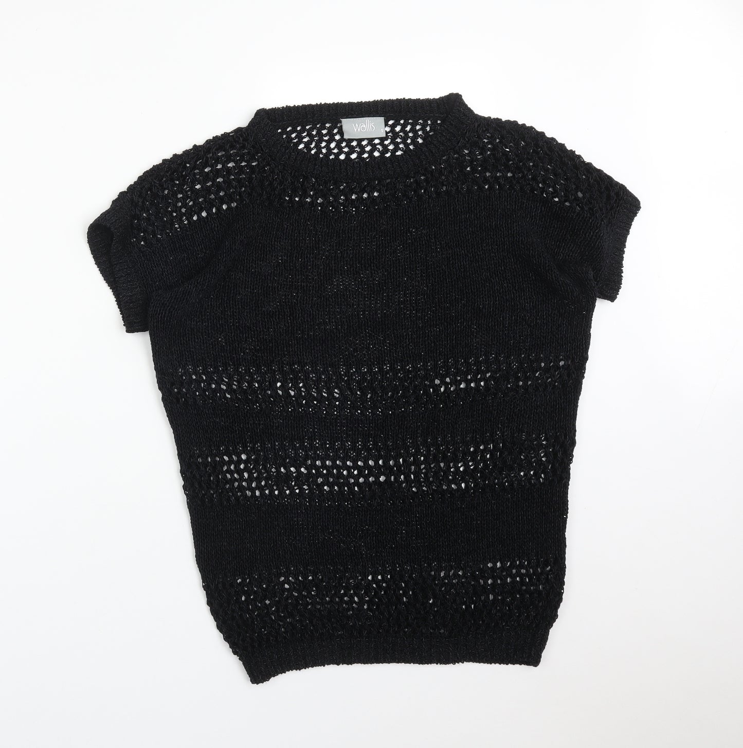 Wallis Womens Black   Basic T-Shirt Size S Round Neck