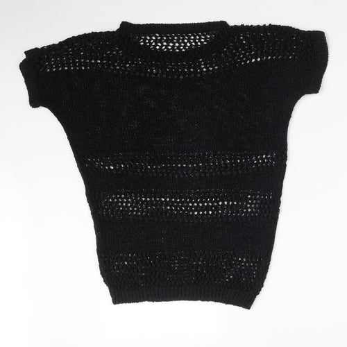 Wallis Womens Black   Basic T-Shirt Size S Round Neck