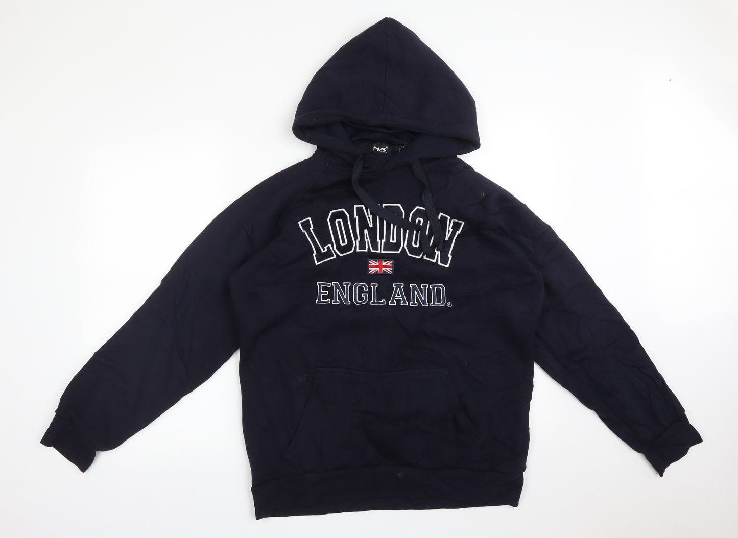 NOS Mens Blue  Cotton Pullover Hoodie Size L   - LONDON
