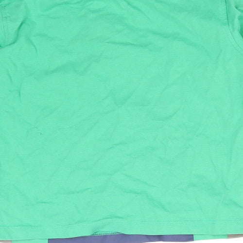 Blue Zoo Boys Green  Cotton Basic T-Shirt Size 2-3 Years Round Neck  - MONKEY
