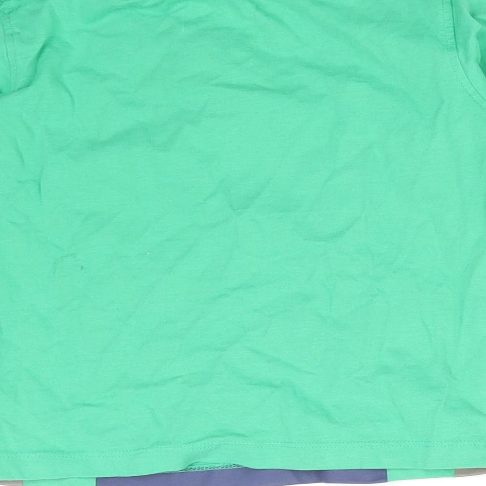Blue Zoo Boys Green  Cotton Basic T-Shirt Size 2-3 Years Round Neck  - MONKEY