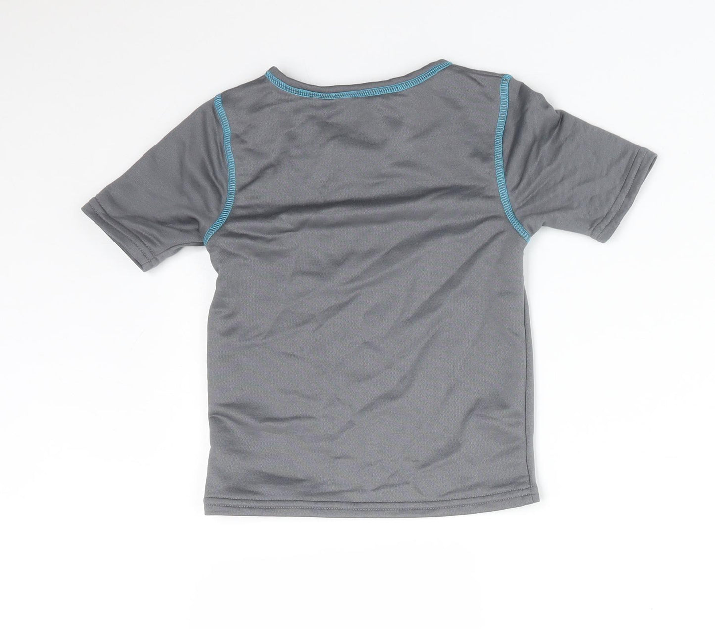 Crane Boys Grey  Polyester Basic T-Shirt Size 3-4 Years Crew Neck