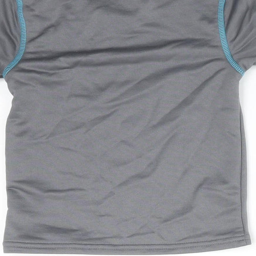 Crane Boys Grey  Polyester Basic T-Shirt Size 3-4 Years Crew Neck