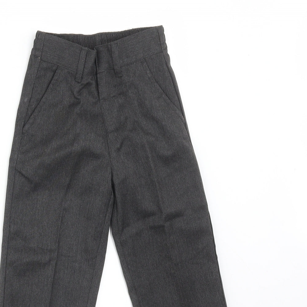 BACK TO SCHOOL Boys Grey  Polyester Dress Pants Trousers Size 4-5 Years  Regular