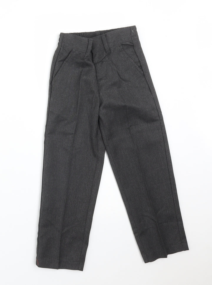 BACK TO SCHOOL Boys Grey  Polyester Dress Pants Trousers Size 4-5 Years  Regular
