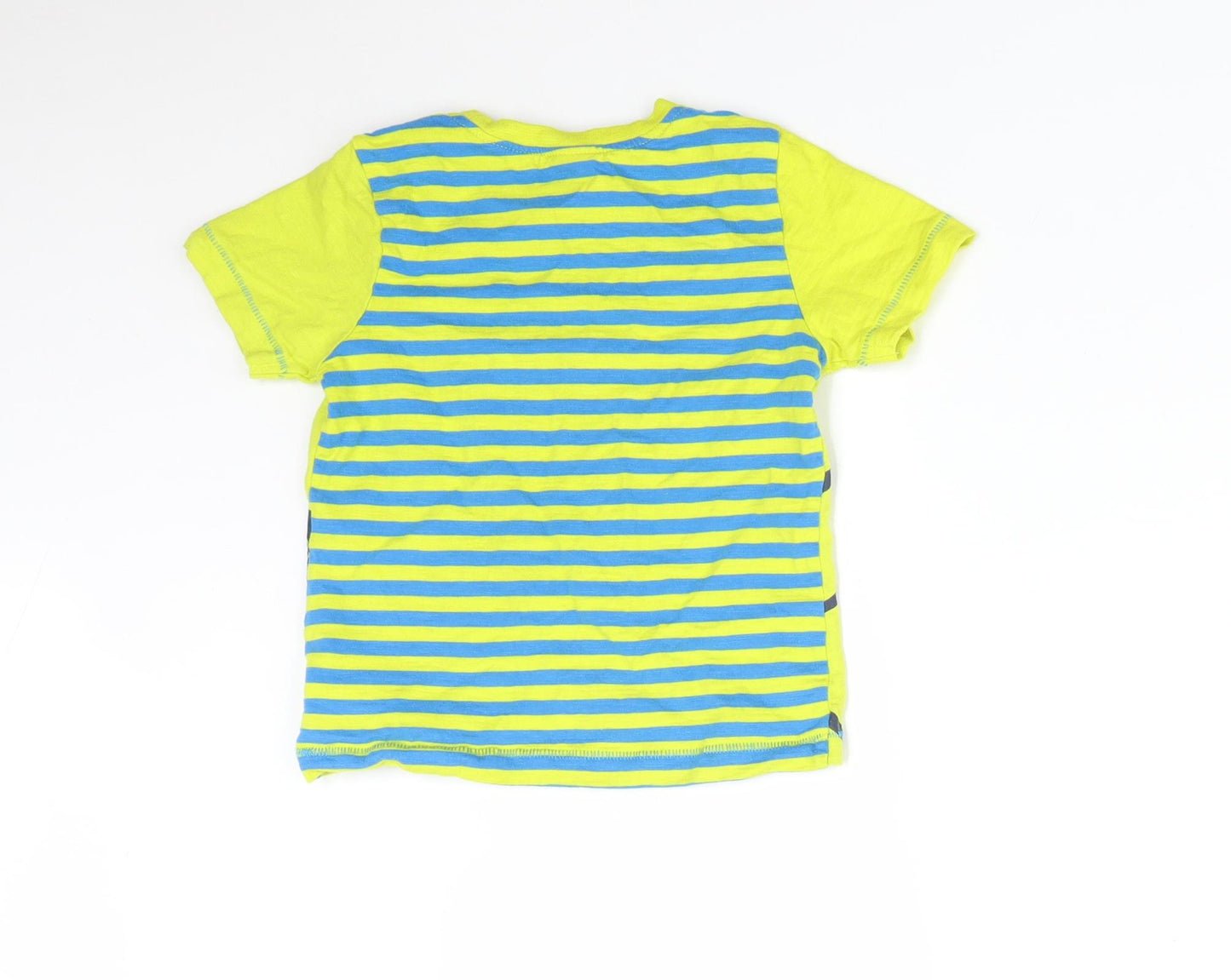 Mini Club Boys Multicoloured Striped Cotton Basic T-Shirt Size 2-3 Years Round Neck  - OCTOPUS