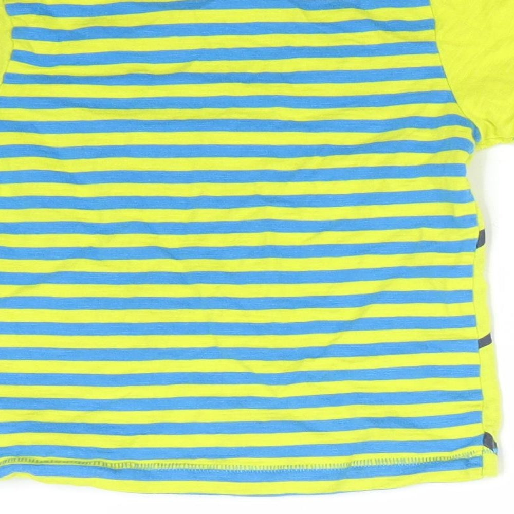Mini Club Boys Multicoloured Striped Cotton Basic T-Shirt Size 2-3 Years Round Neck  - OCTOPUS