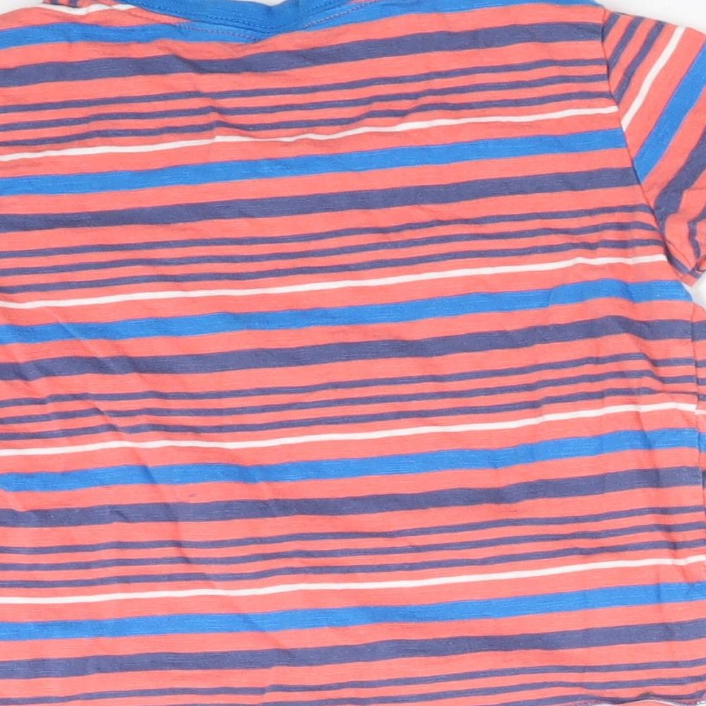 Mini Club Boys Multicoloured Striped Cotton Basic T-Shirt Size 2-3 Years Round Neck