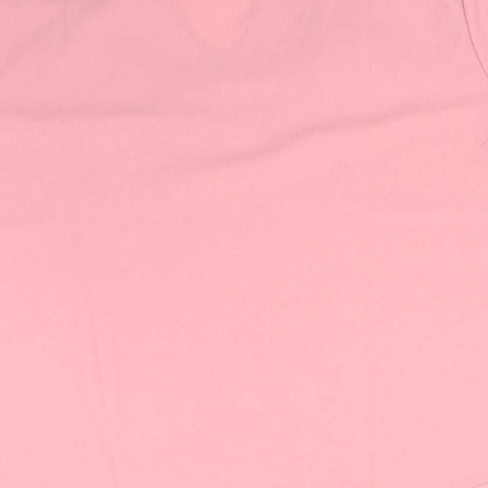 SheIn Womens Pink  Polyester Basic Blouse Size XL V-Neck