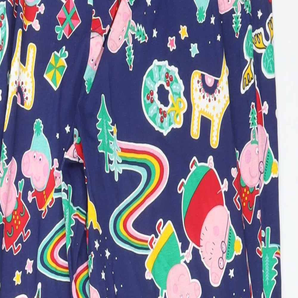 Peppa Pig Mens Multicoloured Solid Cotton  Pyjama Pants Size L   - CHRISTMAS PEPPA PIG